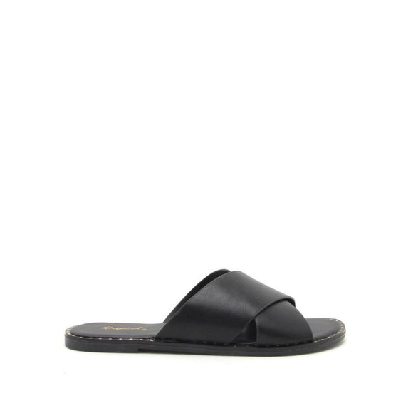 Black X Band Sandals - Picture 2 of 4